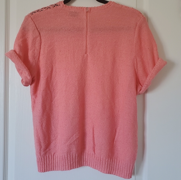 Vintage D'ALLAIRD'S Pointelle Knit Shirt Sz L - Picture 4 of 4